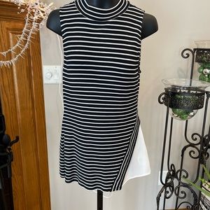 Black and white White House Black Market tank top